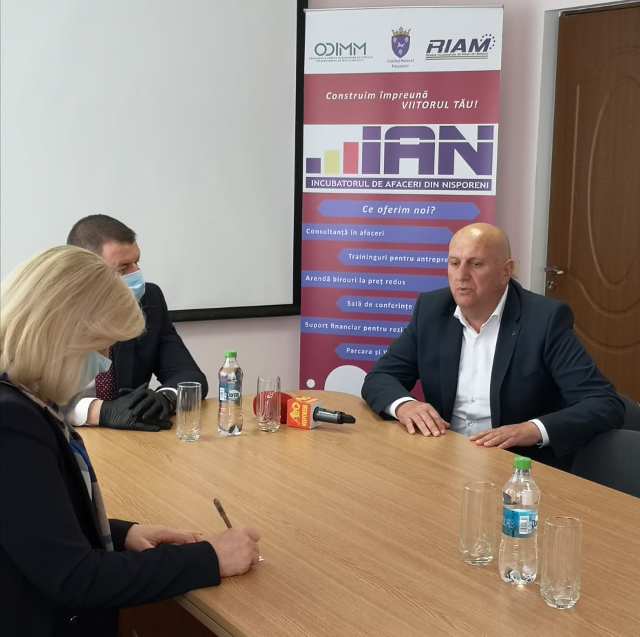 Președintele raionului Nisporeni dnul Vasile MĂRCUȚĂ a avut o întrevedere cu Ministrul Economiei și Infrastructurii, dnul Sergiu RAILEAN.